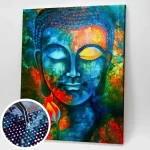 Kép buddháról. Gyémántszemes kirakó