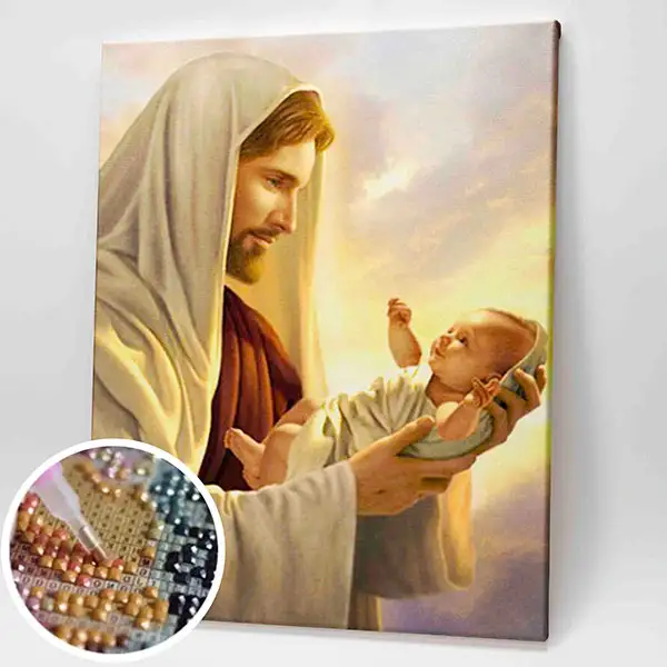 Kép Jézus Krisztusról. Gyémántszemes kirakó