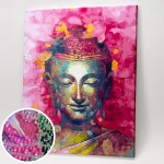 Gyémántszemes kirakó Buddha képével.