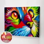 Kép egy színes cicáról.