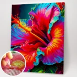 Csodás hibiszkus gyémántszemes kirakó.