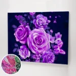 Fantázia rózsa gyémántszemes kirakó.