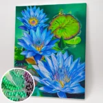 Kék tavirózsák kirakó.