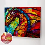 Mozaik sárkány kép.