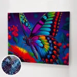 Színes pillangó a képen.