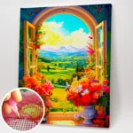 Tavaszi-virágcsokor - Gyémántszemes kirakó